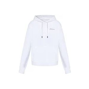 Jacquemus Logo hoodie , White , Dames , Maat: XL