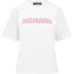 Dsquared2, Dames, Tops, Wit, Maat: L