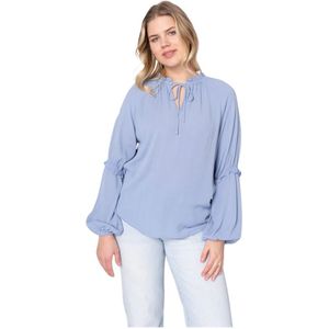 Lind, Dames, Blouses & Shirts, Blauw, Maat: S