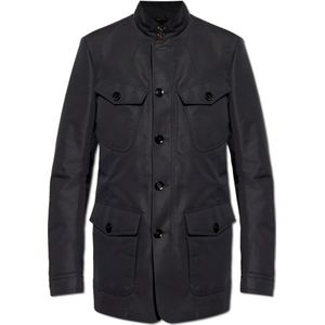 Tom Ford, Heren, Jassen, Zwart, Maat: L Katoen,