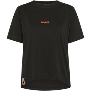 Dekker, Dames, Tops, Zwart, Maat: XS Katoen,