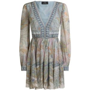 Etro, Dames, Jurken, Veelkleurig, Maat: S Zijde,