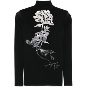 D.Exterior, Dames, Tops, Zwart, Maat: M Polyamide,