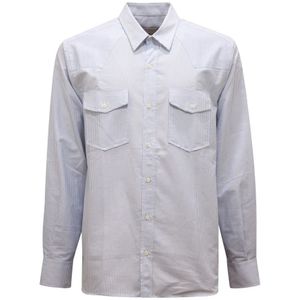 Amaránto, Heren, Overhemden, Blauw, Maat: S