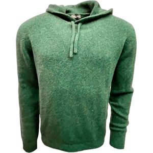 Roberto Collina, Heren, Sweatshirts & Hoodies, Groen, Maat: L Wol,