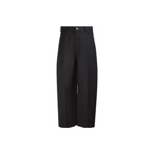 Balenciaga Zwarte hoog getailleerde oversized broek , Black , Heren , Maat: S