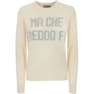 MC2 Saint Barth, Dames, Truien, Wit, Maat: M Wol,