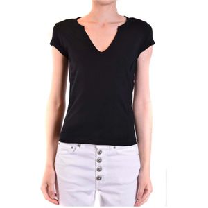 Dondup, Dames, Tops, Zwart, Maat: XS Katoen,