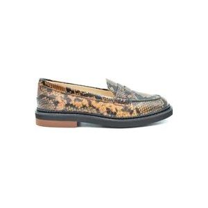 Tod's Animal Print Slangenhuid Mocassins , Black , Dames , Maat: 35 EU