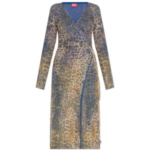 Diesel, Dames, Jurken, Veelkleurig, Maat: 2XS Katoen,