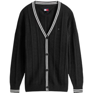 Tommy Jeans Gebreid vest  rood / zwart / wit