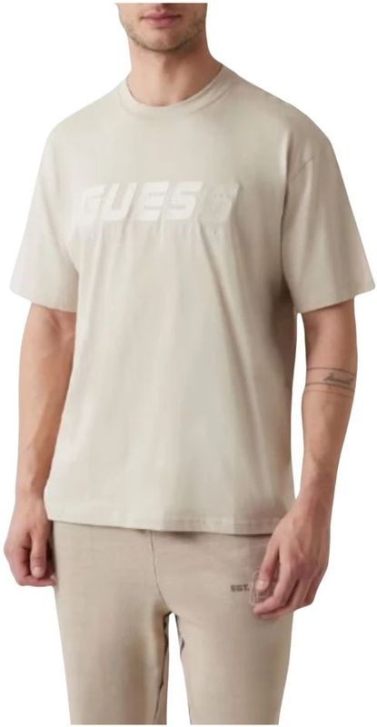 Guess - T-shirt - Beige - Katoen