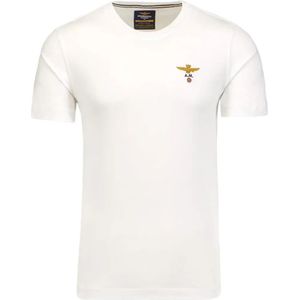 Aeronautica Militare, Heren, Tops, Wit, Maat: 4XL Katoen,