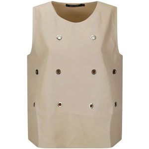 Sofie D'hoore, Dames, Tops, Bruin, Maat: 2XS