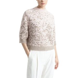 Peserico, Dames, Truien, Beige, Maat: S Wol,