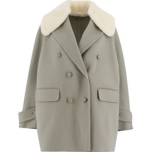 Ermanno Scervino, Dames, Mantels, Grijs, Maat: 2XS