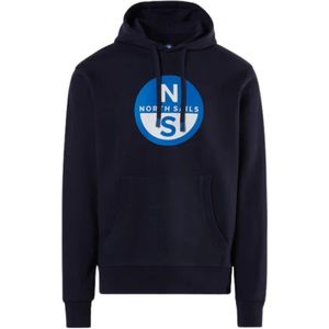 North Sails, Heren, Sweatshirts & Hoodies, Blauw, Maat: S Katoen,