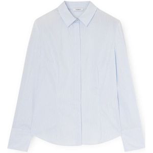 Motivi, Dames, Blouses & Shirts, Blauw, Maat: 2XS Katoen,