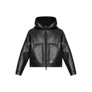 Dsquared2 Vegan leren jas , Black , Heren , Maat: M