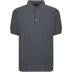 Dell'oglio, Heren, Tops, Blauw, Maat: XL Piqué,