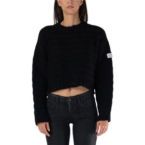 MM6 Maison Margiela, Dames, Truien, Zwart, Maat: L Acryl,