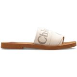 Chloé - Mila - Slippers - Beige - Linnen