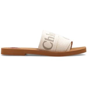 Chloé - Mila - Slippers - Beige - Linnen