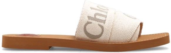 Chloé - Mila - Slippers - Beige - Linnen