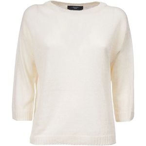 Weekend Max Mara, Dames, Truien, Wit, Maat: S Linnen,