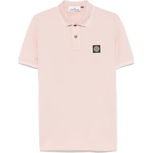 Stone Island, Heren, Tops, Roze, Maat: S Katoen,