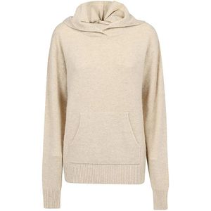 Majestic Filatures, Dames, Sweatshirts & Hoodies, Beige, Maat: L Wol,