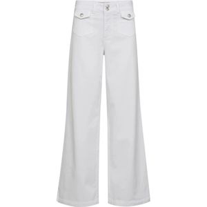 MOS Mosh, Dames, Jeans, Wit, Maat: W27 Katoen,