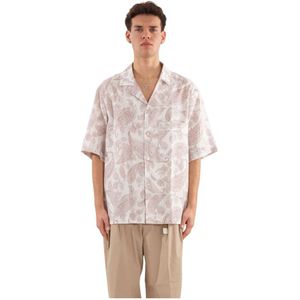 Eleventy, Heren, Overhemden, Veelkleurig, Maat: M Linnen,