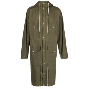 Gucci, Heren, Mantels, Groen, Maat: 2XL Katoen,