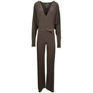 Norma Kamali, Dames, Jumpsuits & Playsuits, Bruin, Maat: L Spandex,