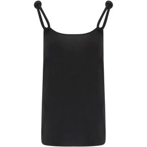 Max Mara, Dames, Tops, Zwart, Maat: XS Leer,