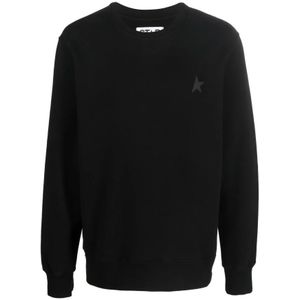 Golden Goose, Heren, Sweatshirts & Hoodies, Zwart, Maat: L Katoen,
