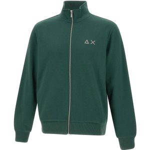 Sun68 - Forest Green - Katoenen Sweatshirt - Met Rits - Heren