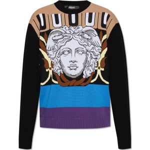 Versace, Heren, Truien, Veelkleurig, Maat: XL Katoen,
