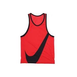 Nike Mesh Basketbal Tanktop Wit/Zwart , Red , Heren , Maat: L