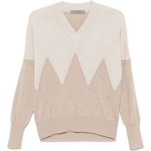 D.Exterior, Dames, Truien, Beige, Maat: M Wol,