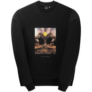 Daily Paper, Heren, Sweatshirts & Hoodies, Zwart, Maat: M Katoen,