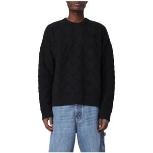 Bottega Veneta, Heren, Truien, Zwart, Maat: S