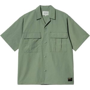 Carhartt Wip, Heren, Overhemden, Groen, Maat: M Nylon,