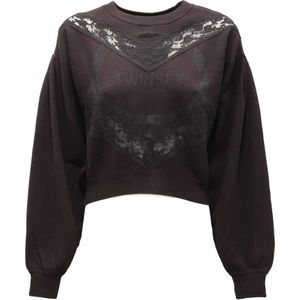 Twinset, Dames, Truien, Zwart, Maat: XS Katoen,