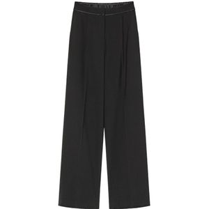 Forte Forte, Dames, Broeken, Zwart, Maat: XS Wol,