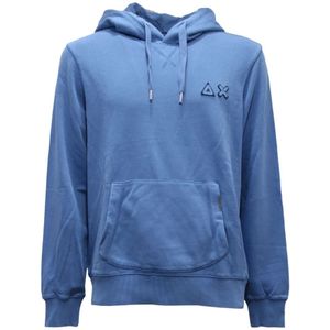 Sun68, Heren, Sweatshirts & Hoodies, Blauw, Maat: L