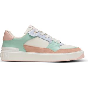 Balmain B-Court Flip trainers in kalfsleer en suède , Multicolor , Dames , Maat: 40 EU