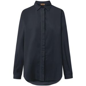 Rue De Tokyo, Dames, Blouses & Shirts, Blauw, Maat: S Katoen,