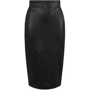 Elisabetta Franchi, Dames, Rokken, Zwart, Maat: S Leer,